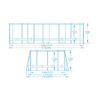 Bestway Bazén Power Steel Comfort Jet 6,1 x 3,66 x 1,22 m set vrátane príslušenstva
