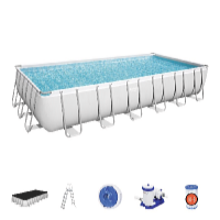Bestway Bazén Power Steel 7,32 x 3,66 x 1,32 m set vrátane príslušenstva