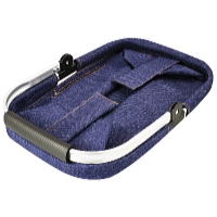 HomeLife Nákupný skladací košík 46 x 28 x 23 cm jeans
