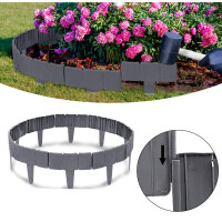 Garden King Záhradný plastový obrubník s imitáciou kameňa 10 ks