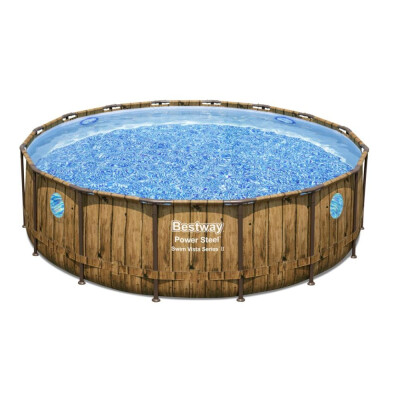Bestway Bazén Power Steel Wood Swim Vista 4,88 x 1,22 m bez filtrácie