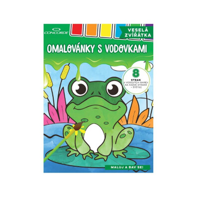Concorde Omaľovánky s vodovkami - Veselé zvieratká A4