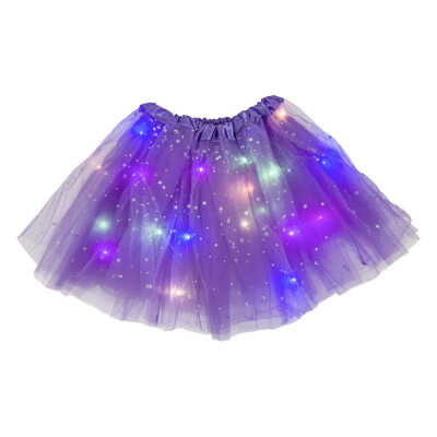 Kids World LED svietiaca sukňa Glow Princess fialová