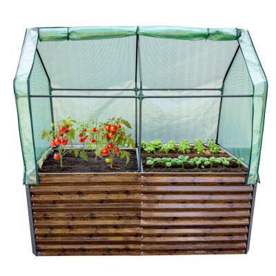 Garden King Krytý vyvýšený záhon AGRO BED II 200 x 79/199 x 100 cm, 3D design drevo, kov