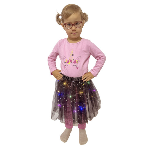 Kids World LED svietiaca sukňa Glow Princess čierna