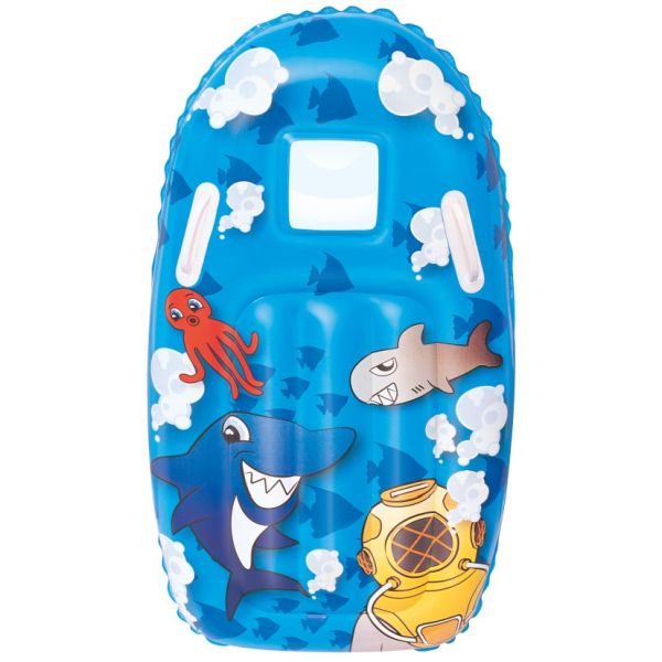 Bestway Nafukovací surf s držadlami Animated 99 x 51 cm modrá