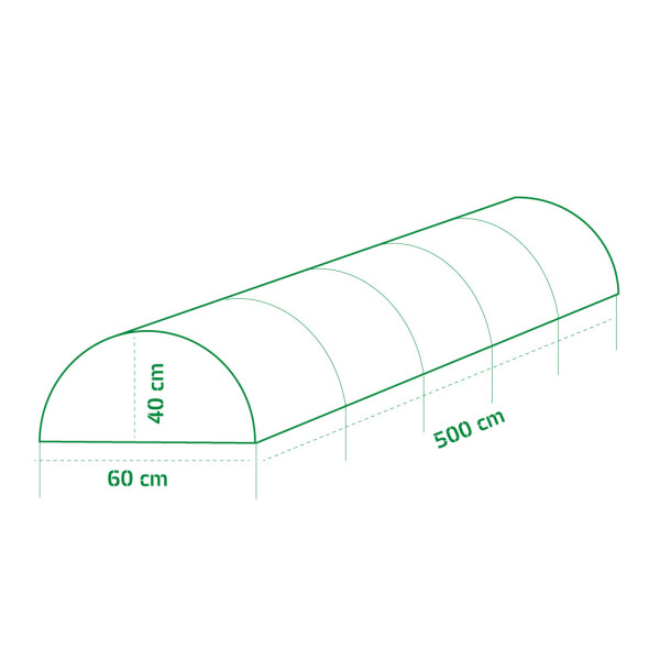 Garden King Záhradný tunel 500 x 40 x 60 cm